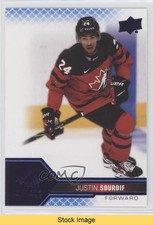 2022 Upper Deck Team Canada Juniors Men's U-20 Blue Justin Sourdif #16 READ 0zv8