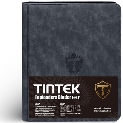 TINTEK 9-Pocket Trading Card Binder Album for Top Loader Cards   Holds 252