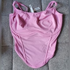 Victoria's Secret PINK The Cinched Micro Corset Top Size M-DD Pink