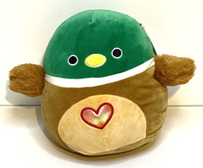 Squishmallow Avery the Mallard Duck 4.5" Valentine Heart Plush Kellytoy