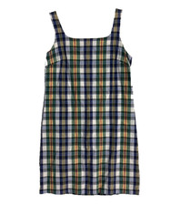 GAP Plaid Jumper Dress Womens Sz 2 S XS Academia Y2K Multicolor Lined Back Zip