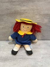 Vintage Eden Mini Madeline Doll 1990 Red Hair Blue Coat Plush Stuffed Toy