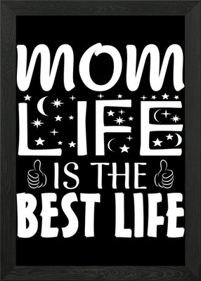 Gerahmtes Wandbild Mama Leben ist das beste Leben Poster Leinwanddruck Bild