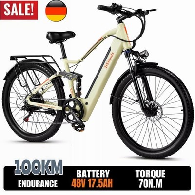 Trekking 27.5'' Elektrofahrrad 750W 48V17.5Ah E-Mountainbike 4OKM/H City Pedelec