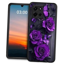 for Moto Edge 5G 2025 for Moto Edge 5G 2025 6.7" Purple Rose Butterfly