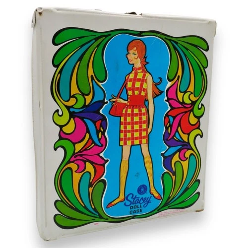 Vintage Case Mattel 1967 Barbie Stacey MOD Fashion Doll Accessory White #1047
