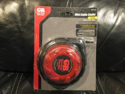 GB Mini CABLE SNAKE 15' Steel Fish Tape Durable High-Impact 5*3*26