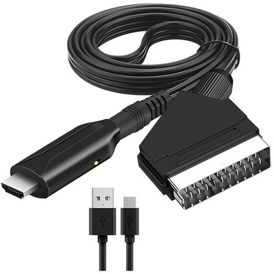 SCART zu HDMI Konverter 1080p 720p AV Kabeladapter HDTV VHS PS2 DVD