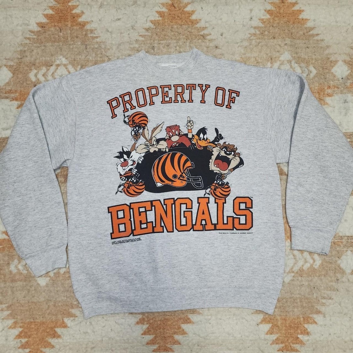 Property Bengals Sweatshirt Vintage 90's Cincinnati Bengals