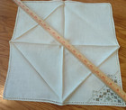 66x100 in vintage linen embroidered tablecloth with 10 15x15in napkins (Italian? — photo 7