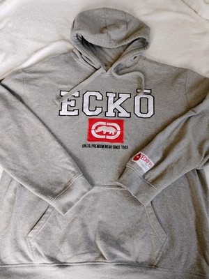 Vintage Ecko Unltd HoodieY2K Skater Grunge Hip Hop Streetwear XLGray Embroidered