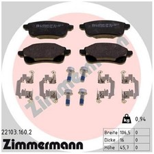 Satz Bremsbeläge Bremsklötze hinten für Renault Espace 5 JR Grand R9 | 956384