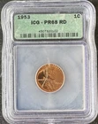 1953 Lincoln Wheat Cent Penny ICG - PR68 RD SN 4307320102