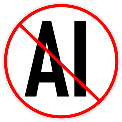 Anti AI - 25 Pack Circle Stickers 3 Inch - Artificial Intelligence ChatGPT