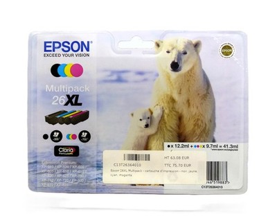 Original Epson 26XL MultiPack 4er Set Spar Set Tintenpatronen OVP DATUM 2024