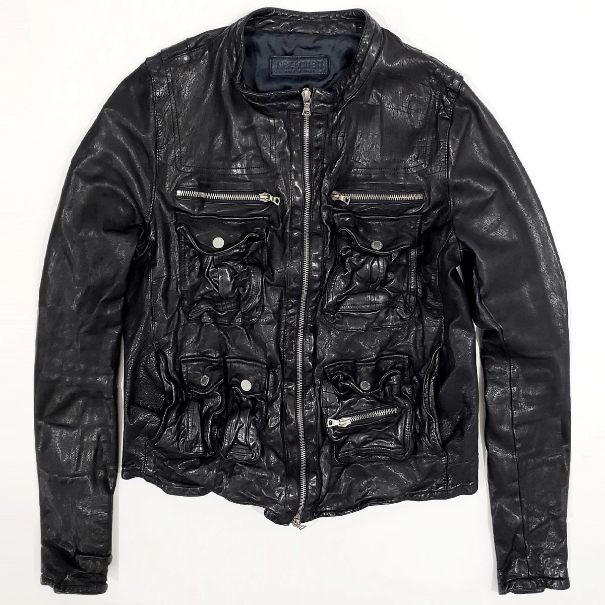 Neil Barrett Leather Outer Shell Black Coats, Jackets & Vests for