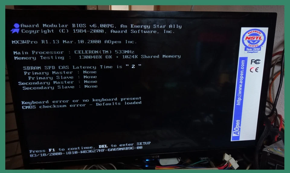 [81] - 🔴 PGA-370 AOPEN MX3W PRO R1.31 (Intel 810-DC100) motherboard + IO - Immagine 2 di 4