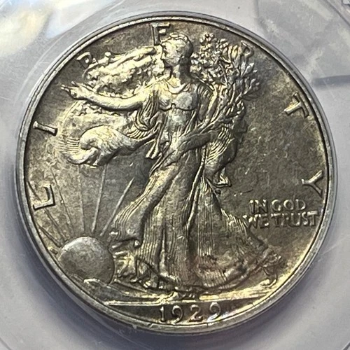 1929-S Walking Liberty Half Dollar - ANACS AU-55 Details; Nice Better Date Coin!
