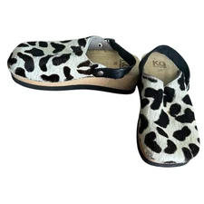 KG by Kurt Geiger Cow Print Hair-on-hide Clogs Size 36