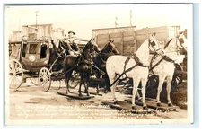 Vintage Old Overland Stage with Wooden Horses Lyon Pony Express Museum