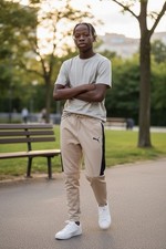 001 Pants boys Teen Cotton-Blend Sweatpants with Elastic Waist,winter Nos...