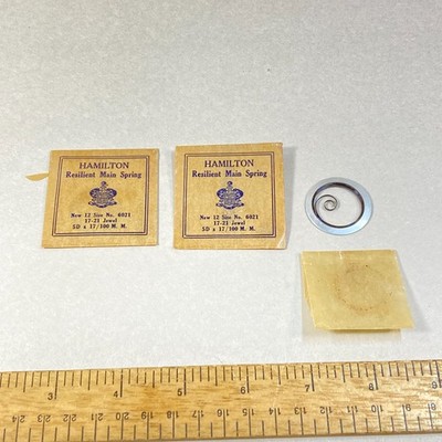 Vintage Hamilton Resilient Mainspring 2 Pc Replacement Parts | eBay