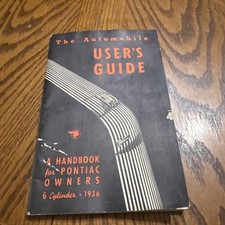 Original 1936 Pontiac Car Owners Manual Literature Handbook Guide Book