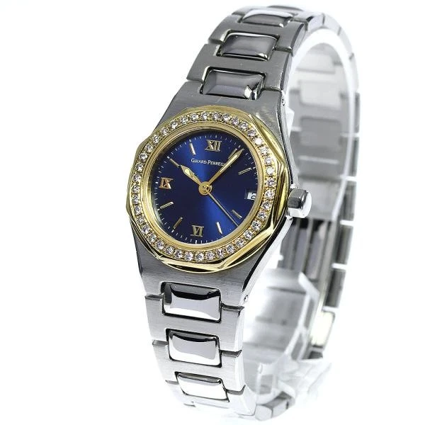 Girard Perregaux — Girard-Perregaux 8005 26mm SS Navy Dial Quartz Date Watch #C16387