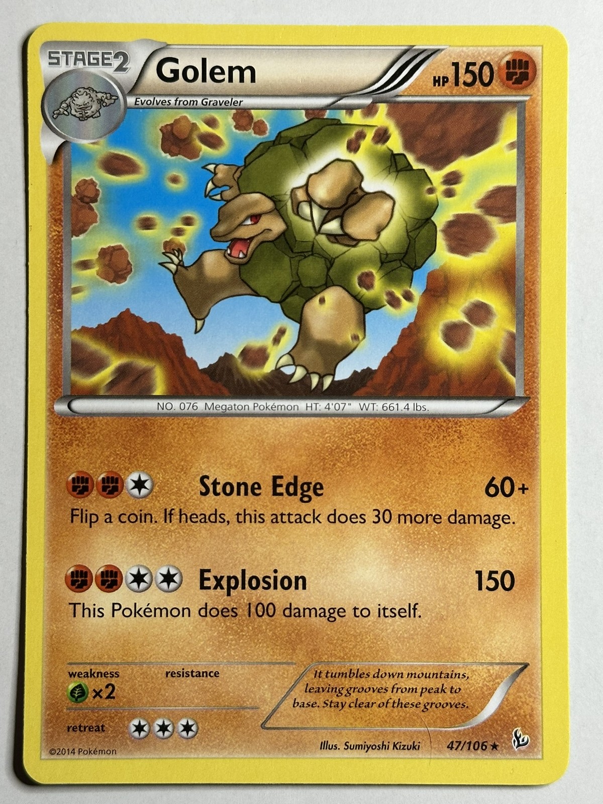 Golem XY - Flashfire 47/106 LP-NM Pokemon card