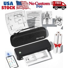 Inkless Portable Printer for Travel,Wireless Thermal Printer Supports 8.5x11Inch