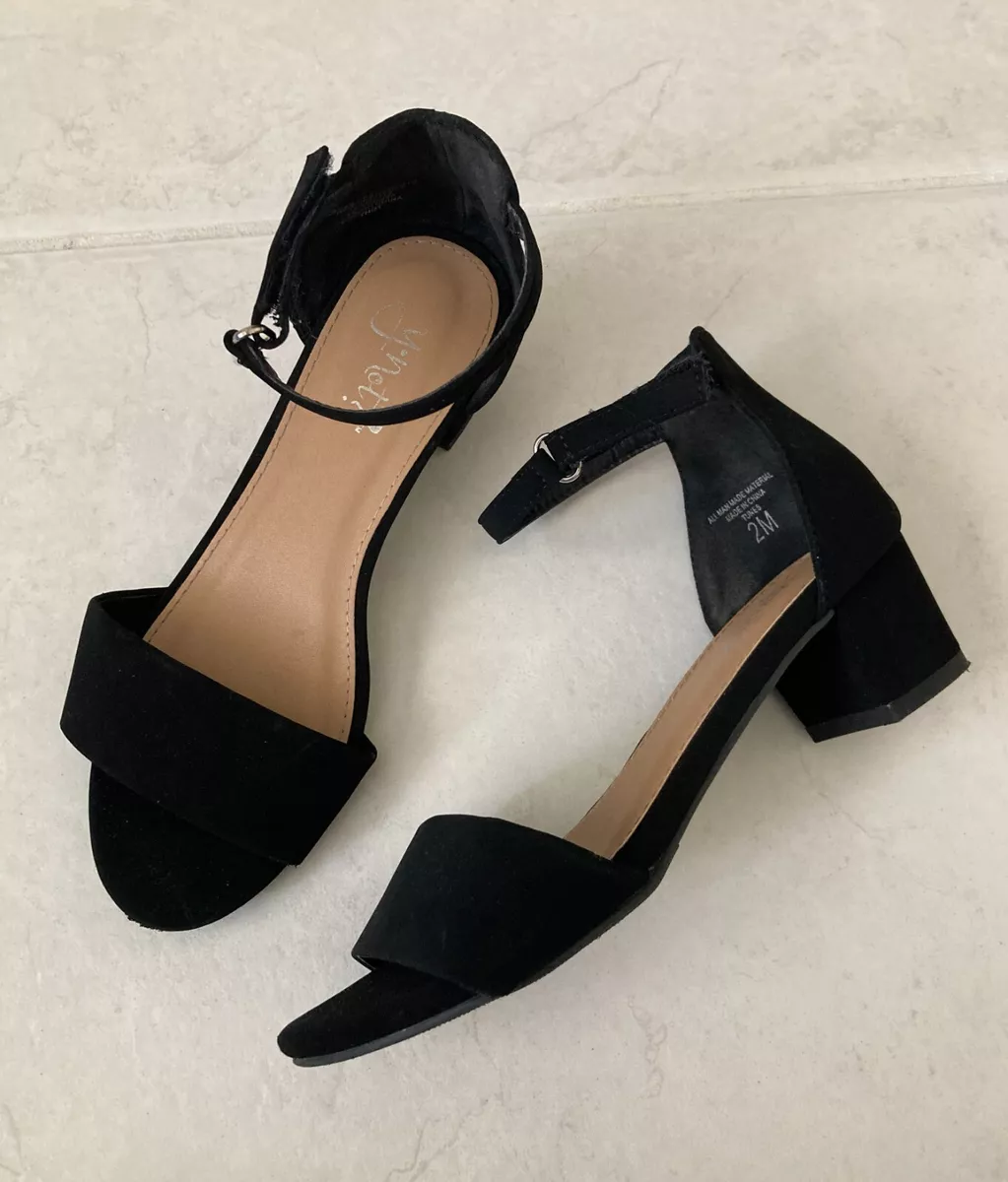 Girls black sandals size 2 sale