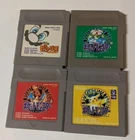 Nintendo Game Boy Lot of 4 - Pocket Monsters Red Yellow Green Picross- AWcx98