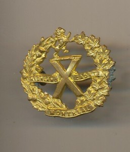 X Highland Cadets Montreal Canadian Regiment hat badge WWII era make
