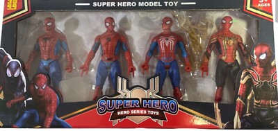 Spider Man Hero Actionfigur Modell Spielset mit Licht 4 Teile Spider Man Spielset