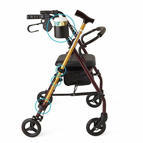 Medline Walker Cup and Cane Holder, Black, 13.6 Ounce - Imagen 6 de 7