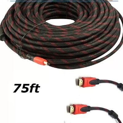 PREMIUM HDMI CABLE v1.4 75FT For BLURAY 3D DVD PS3 XBOX LCD HD TV 1080P HDTV