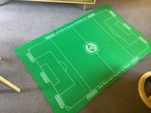 Subbuteo playing pitch Man Utd Theatre of Dreams lovely unmarked condition.
