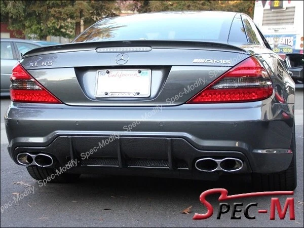 Difusor de fibra de carbono para parachoques trasero SL63 AMG solo para R230 2009-2014 SL65AMG Foto 4 de 4