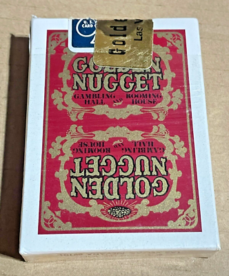 【vintage】GOLDEN NUGGET RED Vintage Golden Nugget - Las Vegas Downtown Red/Gold Card Deck