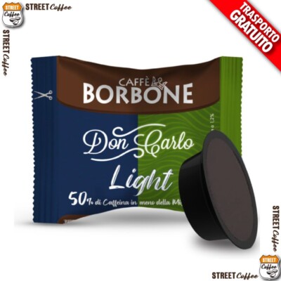 50 Kapseln Modo Mio Kaffee borbone don carlo Light 50% Blau Und 50% Dek