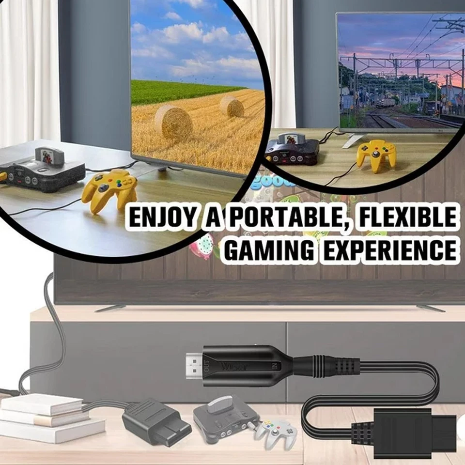 HD1080P N64 To HDMI Converter HDMI Adapter Cable For N64 / GameCube / SNES - Image 4 of 4