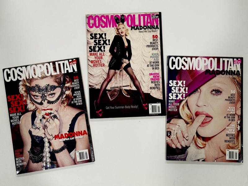 LOT OF 3 MADONNA COSMOPOLITAN MAGAZINE VERY GOOD CONDITION!