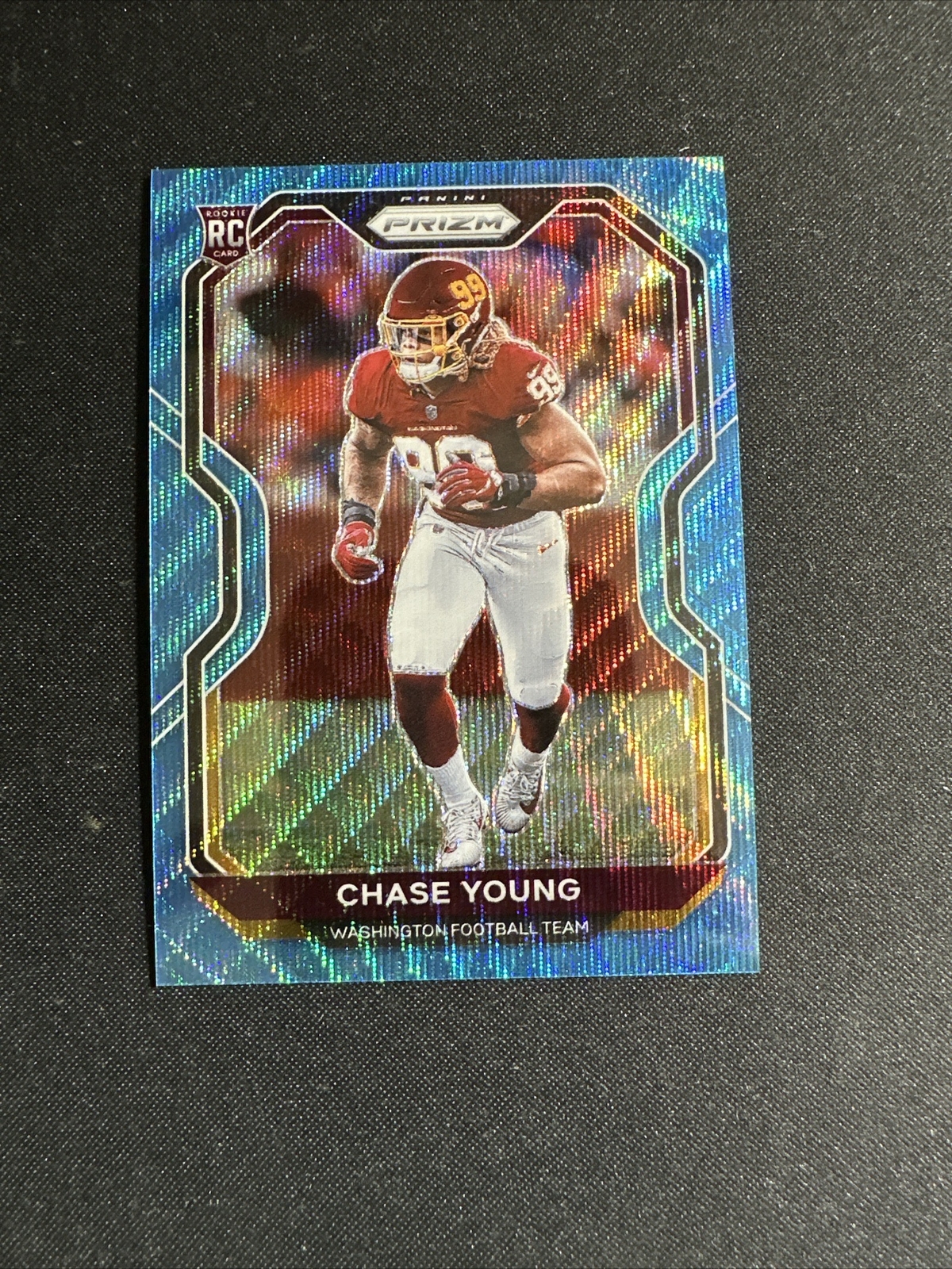 2020 Panini Prizm Rookie Blue Wave Prizm /199 Chase Young #383 Rookie RC