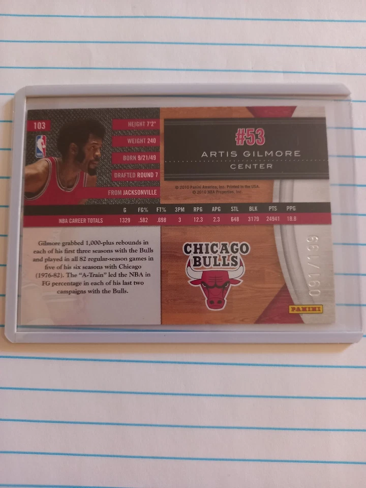 Artis Gilmore Panini Limited Legend 091/199 - Image 2 of 2
