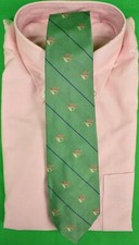 Cravatta Polo di Ralph Lauren verde salvia in seta italiana con motivo mosca trota