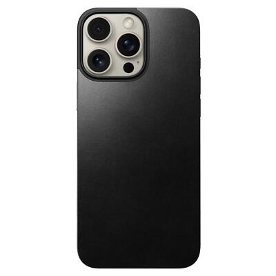 Nomad Magnetic Leather Back iPhone 16 Pro Max Black Horween Schutzhülle