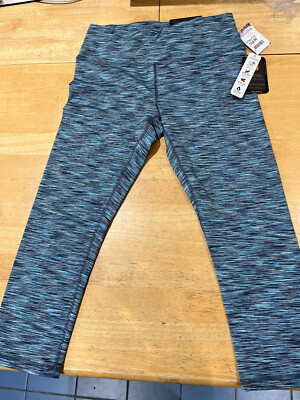 RBX Capri Length Leggings - Marled Blue - Women's Size S - NEW