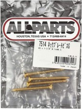 Allparts GS-0005 Neckplate Screws, Gold, Pack of 4