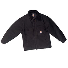 Carhartt C003 Insulated Coat Quilt Lined Duck Canvas Mens Size XL Artic Black