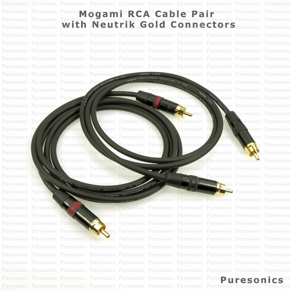 MOGAMI 2964 Hi-Def RCA Cable PAIR with NEUTRIK RCAs. Choose your